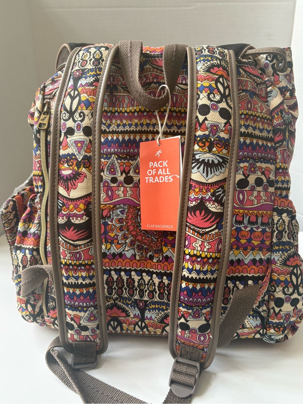 Sakroots Artist Circle Flap Backpack Bohemian Design Fits Up To 13” Laptop New - Picture 6 of 16